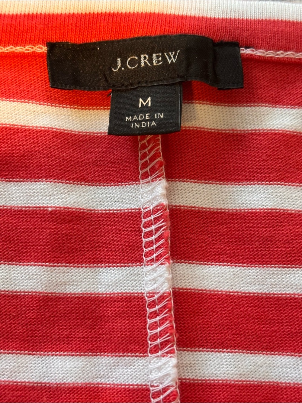 J. Crew Dress Women’s Medium Coral White Striped High Low Maxi Sleeveless AO477 - Picture 4 of 9